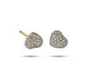 18K Yellow Gold Diamond Solitaire Stud Earrings