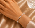 Triluxe Trillion Cut Diamond Tennis Bracelet in 18K White Gold