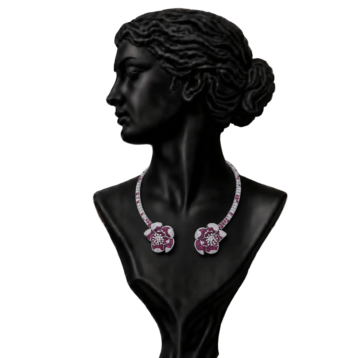 Eternal Rose Diamond Necklace in 18K Gold