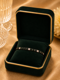 14K White Gold Black Diamond Tennis Bracelet