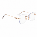 14K Gold and Diamond Reading Glasses