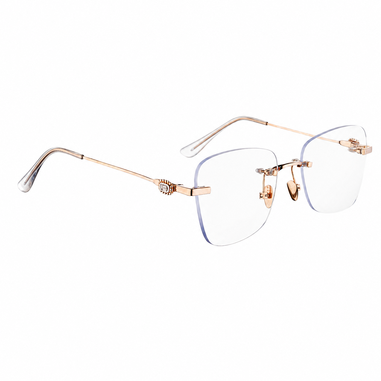 14K Gold and Diamond Reading Glasses