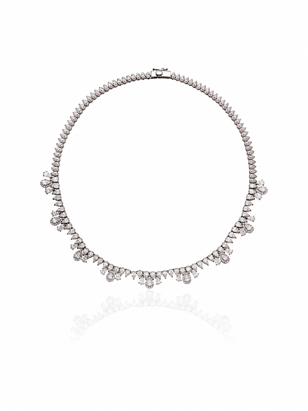 Aurora Drop Diamond Statement Necklace in 18K Gold | Luxury Fine Jewellery