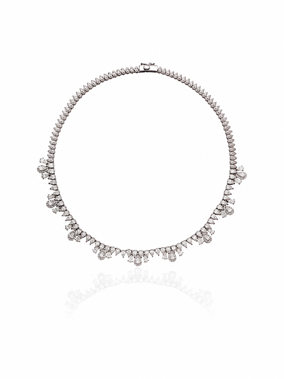 Aurora Drop Diamond Statement Necklace in 18K Gold | Luxury Fine Jewellery