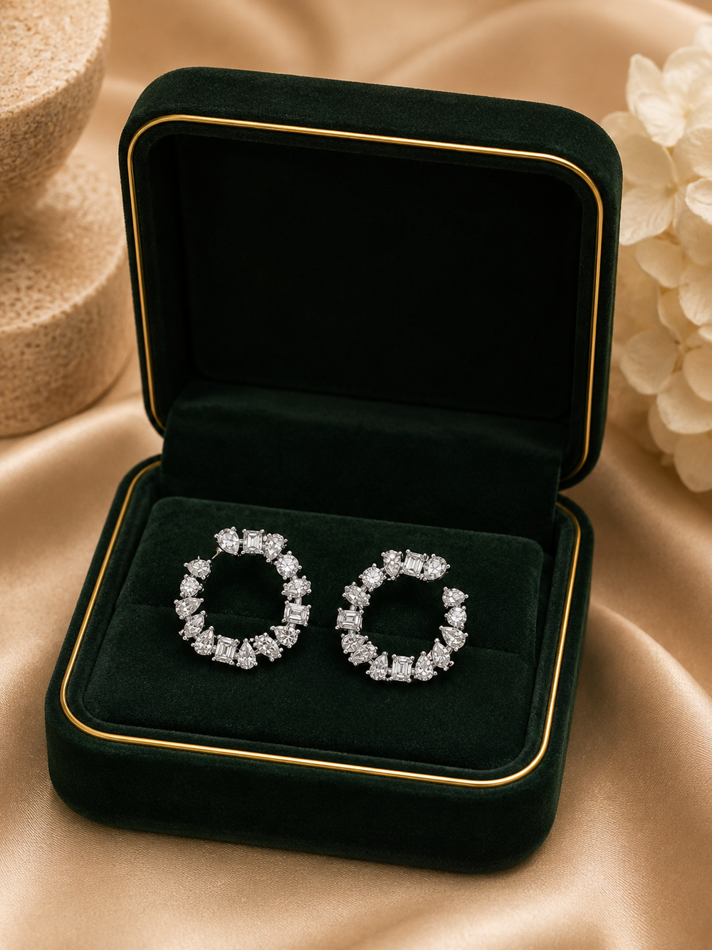 Celeste Vine Diamond Ear Climbers