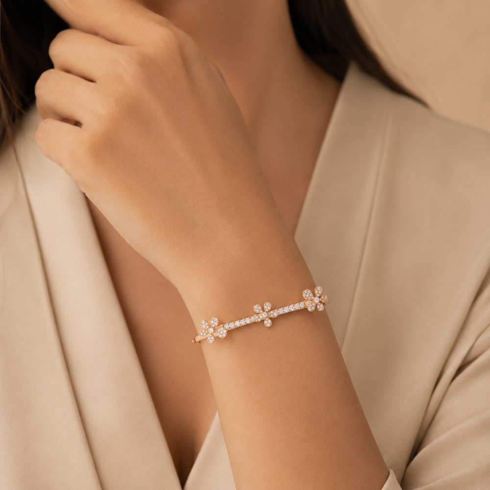Jasmine Diamond Bracelet in 18K Yellow Gold