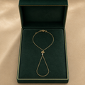 18K Gold Diamond Palm Chain Harness