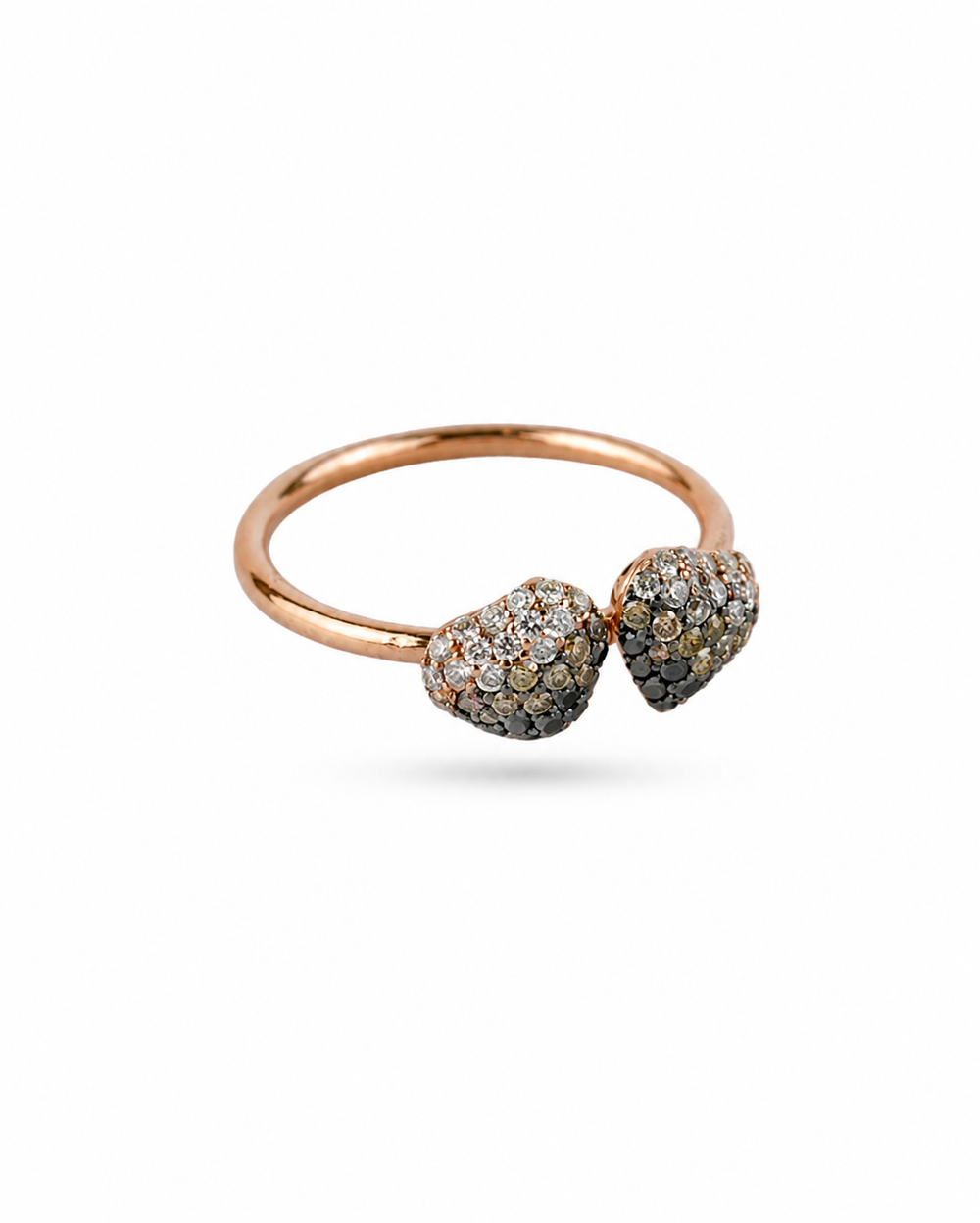 18K White Gold Double Diamond Ring