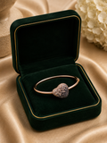 Ombre Disco Heart Diamond Bracelet in 18K Rose Gold