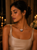 Disco Heart Ombre Diamond Necklace in 18K Gold | Luxury Heart Jewellery
