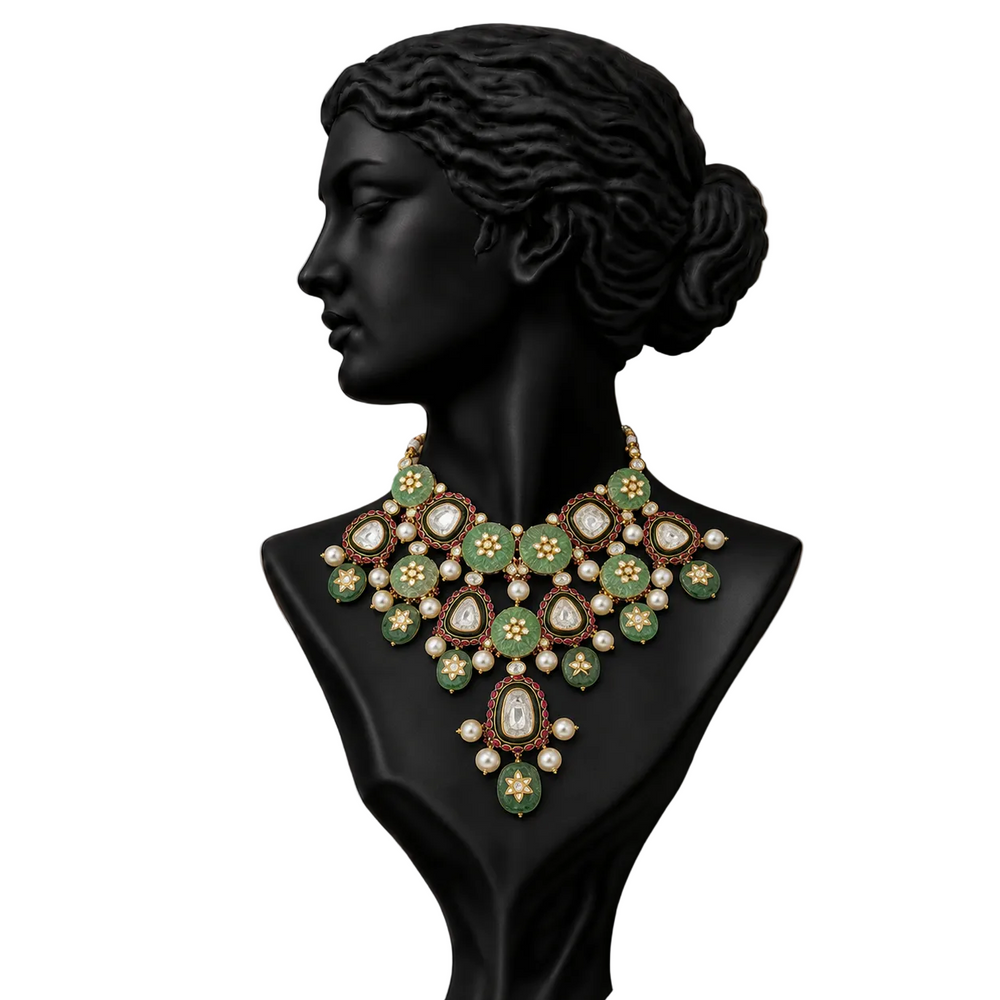 Zehra Emerald Heritage Bridal Set
