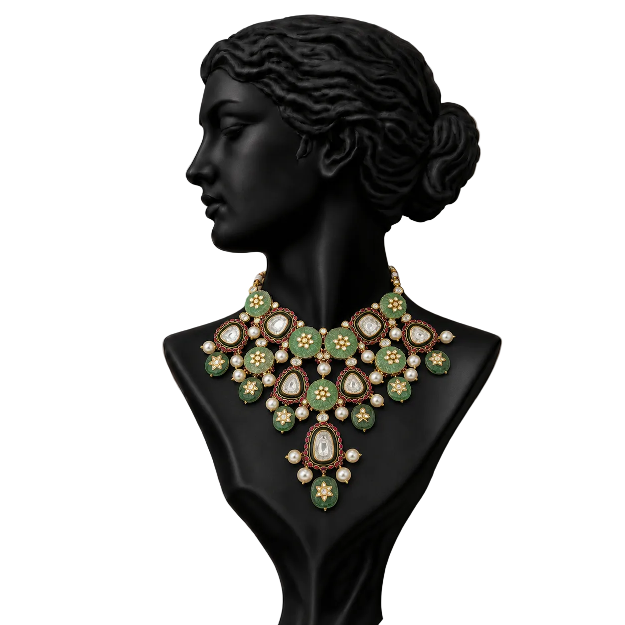 Zehra Emerald Heritage Bridal Set