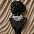 LaJoya Crescent Diamond Necklace in 18K Gold