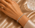 Éclaire Trillion Diamond Bracelet in 18K White Gold