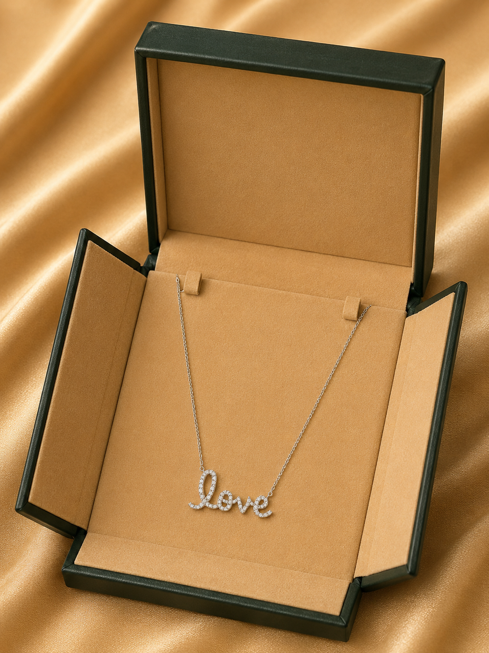 Izzari Minimal Diamond Pendant Necklace in 18K Gold