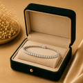 Éclat Royale Diamond Tennis Bracelet in 18K White Gold