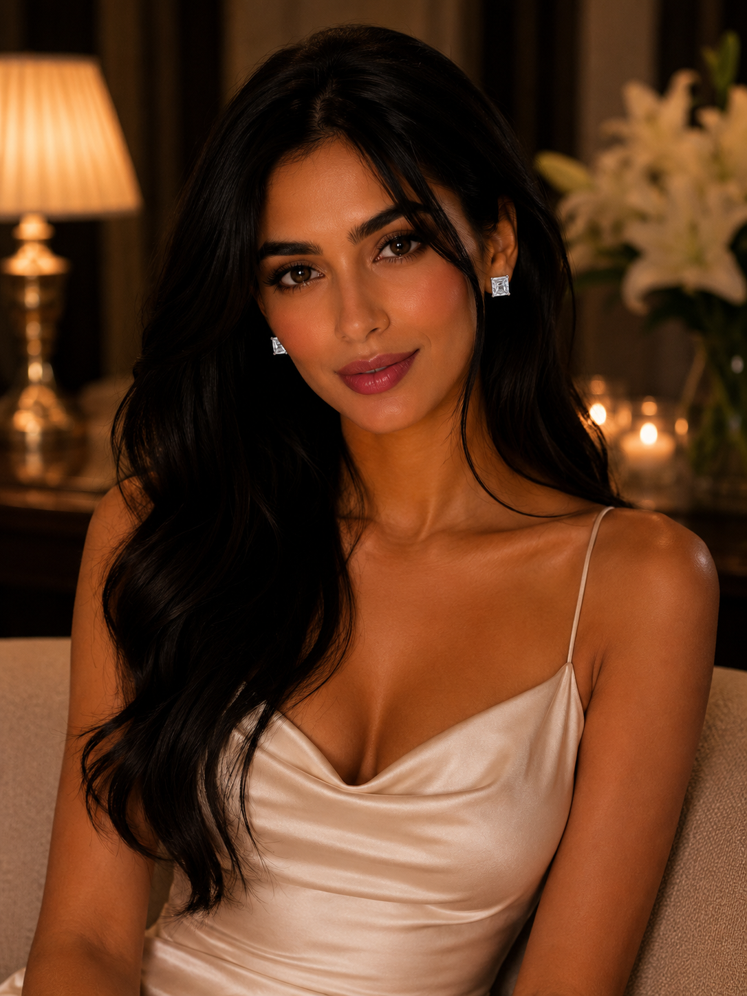 Lumière Emerald Cut Diamond Stud Earrings