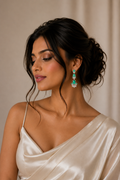 Izzari Celestia Emerald Drop Diamond Earrings