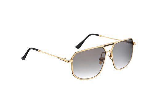 Unisex Gold Avaitor With Nose Bridge Sunglasses