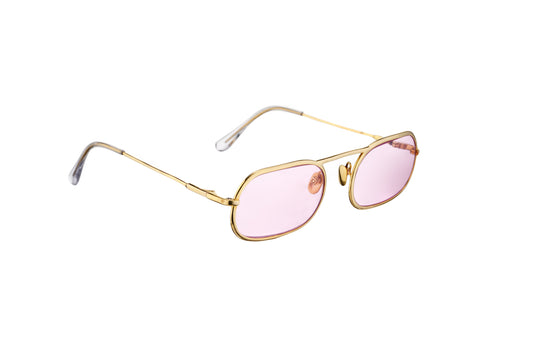 Pink Oval Full Rim Sunglasses