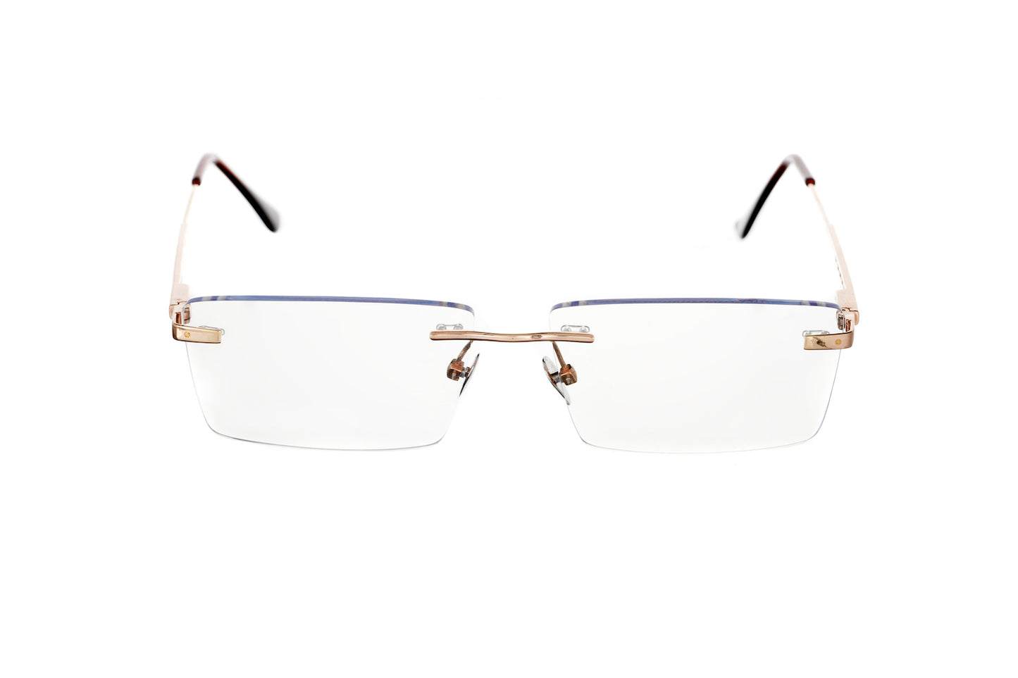 Rectangle Rim Less Side Baguette Eye Glasses