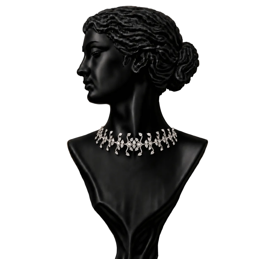 Celestial Vine Diamond Statement Necklace in 18K Gold | Luxury Fine Jewellery