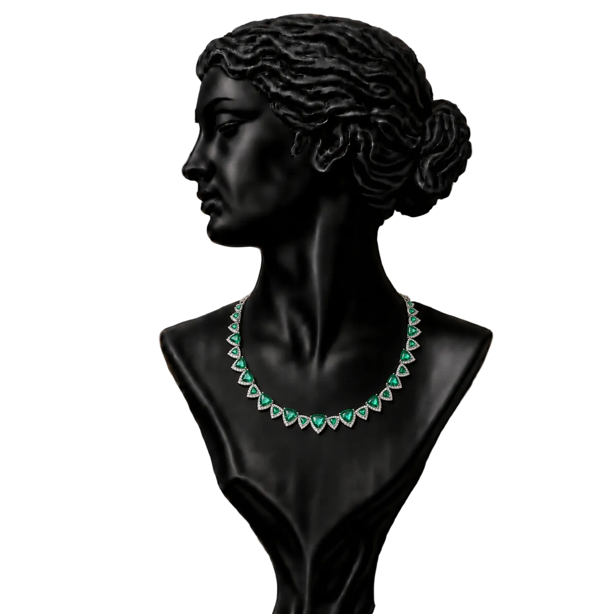 Emerald Royale Diamond Tennis Necklace in 18K Gold | Luxury Statement Fine Jewellery
