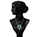 Izzari Emerald Grace Diamond Necklace in 18K Gold