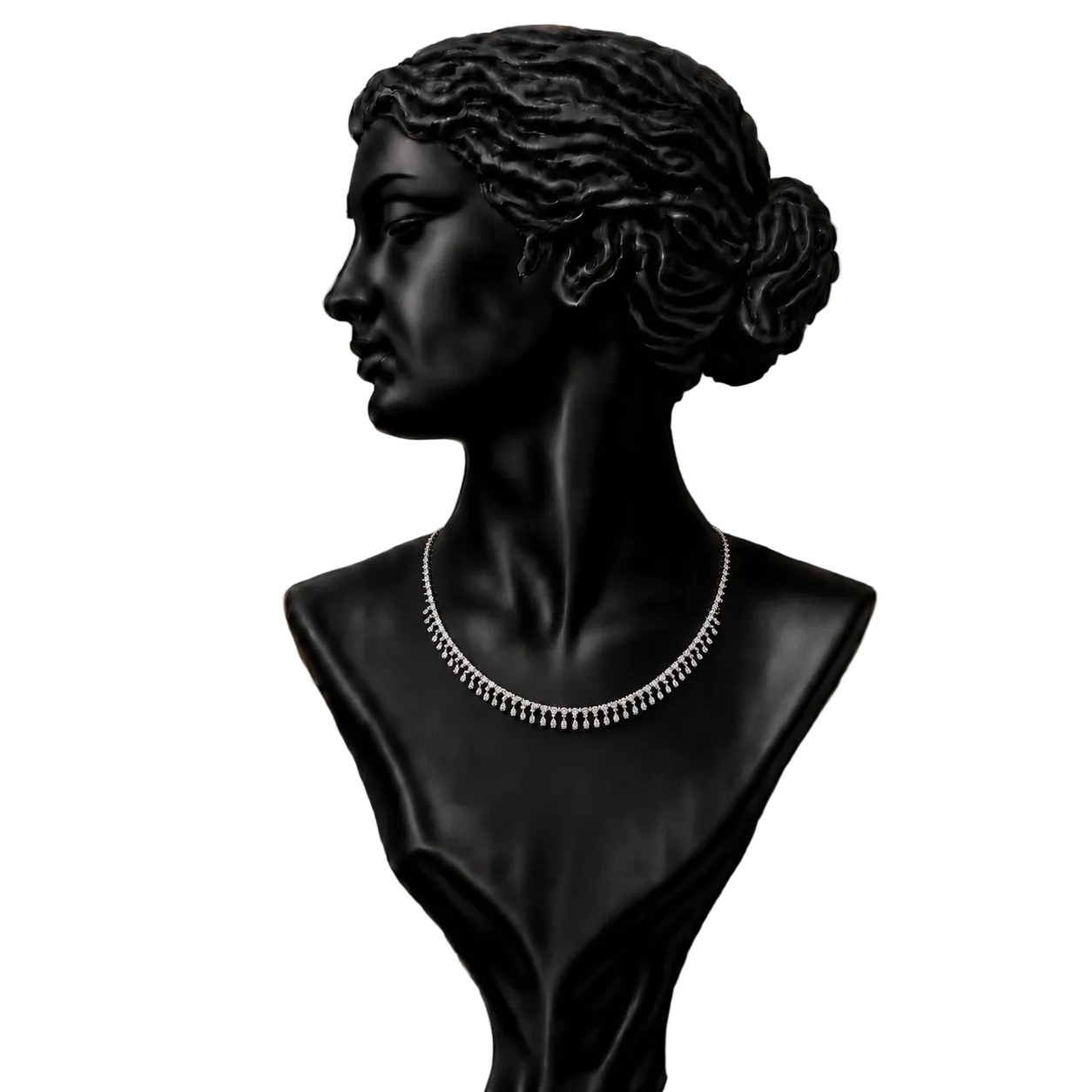 18K White Gold Diamond Tennis Necklace