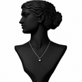 Minimal Diamond Circle Pendant Necklace in 18K Gold