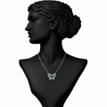 Emerald Diamond Pendant Necklace in 18K Gold