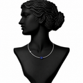 Tanzanite Diamond Pendant Necklace in 18K Gold