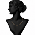 Delicate Diamond Chain Necklace in 18K Gold