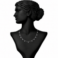Minimal Diamond Charm Necklace in 18K Gold