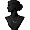 Diamond Initial Style Necklace in 18K Gold