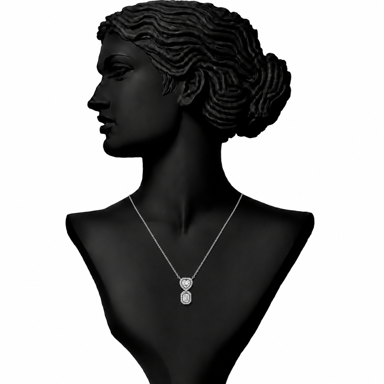 Minimal Diamond Pendant Necklace in 14K Gold