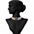 Izzari Regal Tanzanite Diamond Necklace in 14K Gold