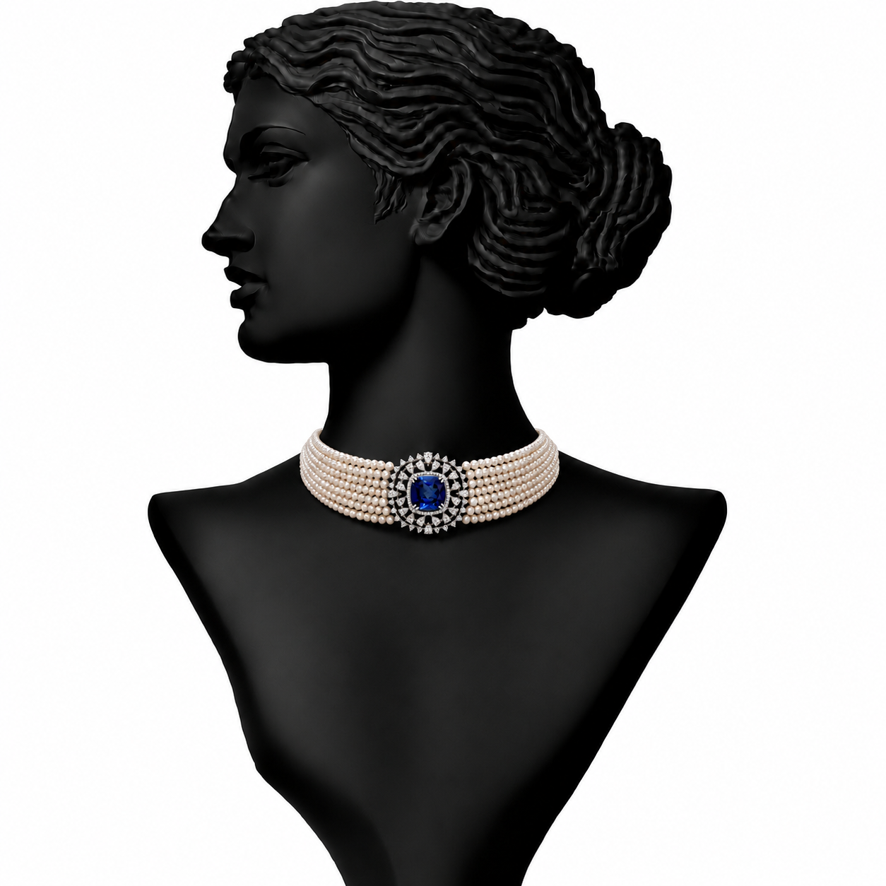 Izzari Regal Tanzanite Diamond Necklace in 14K Gold