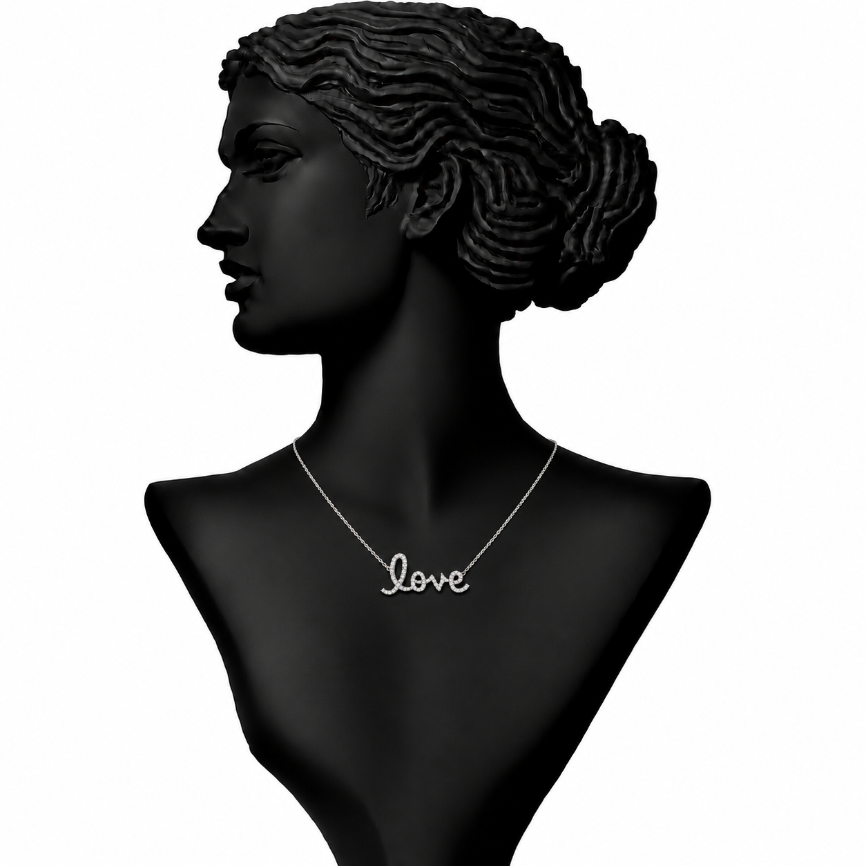 Izzari Minimal Diamond Pendant Necklace in 18K Gold