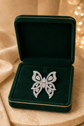 18K White Gold Butterfly Brooch