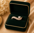 18K Rose Gold Diamond Wave Statement Ring