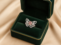 Butterfly Blush Diamond Ring in 18K White Gold