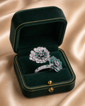 Emerald Blossom Diamond Ring in 18K Gold