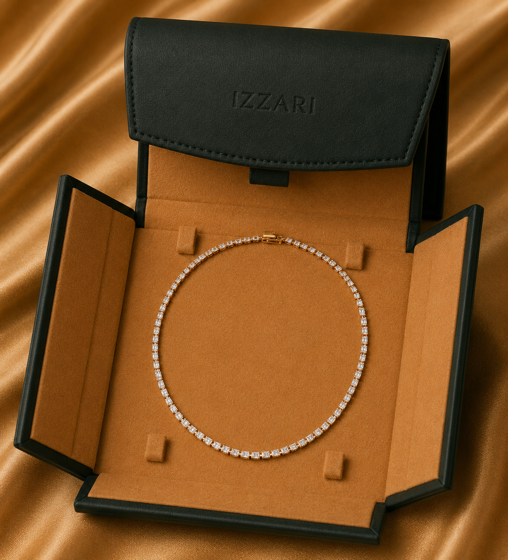 Classic Diamond Chain Necklace in 18K Gold