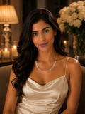 Rosé Cascade Rose Cut Diamond Necklace in 18K Gold | Luxury Fine Jewellery