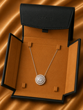 Rosé Halo Rose Cut Diamond Pendant Necklace in 18K Gold | Luxury Fine Jewellery