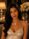 Disco Heart Diamond Collar Necklace in 18K Yellow Gold | Luxury Fine Jewellery