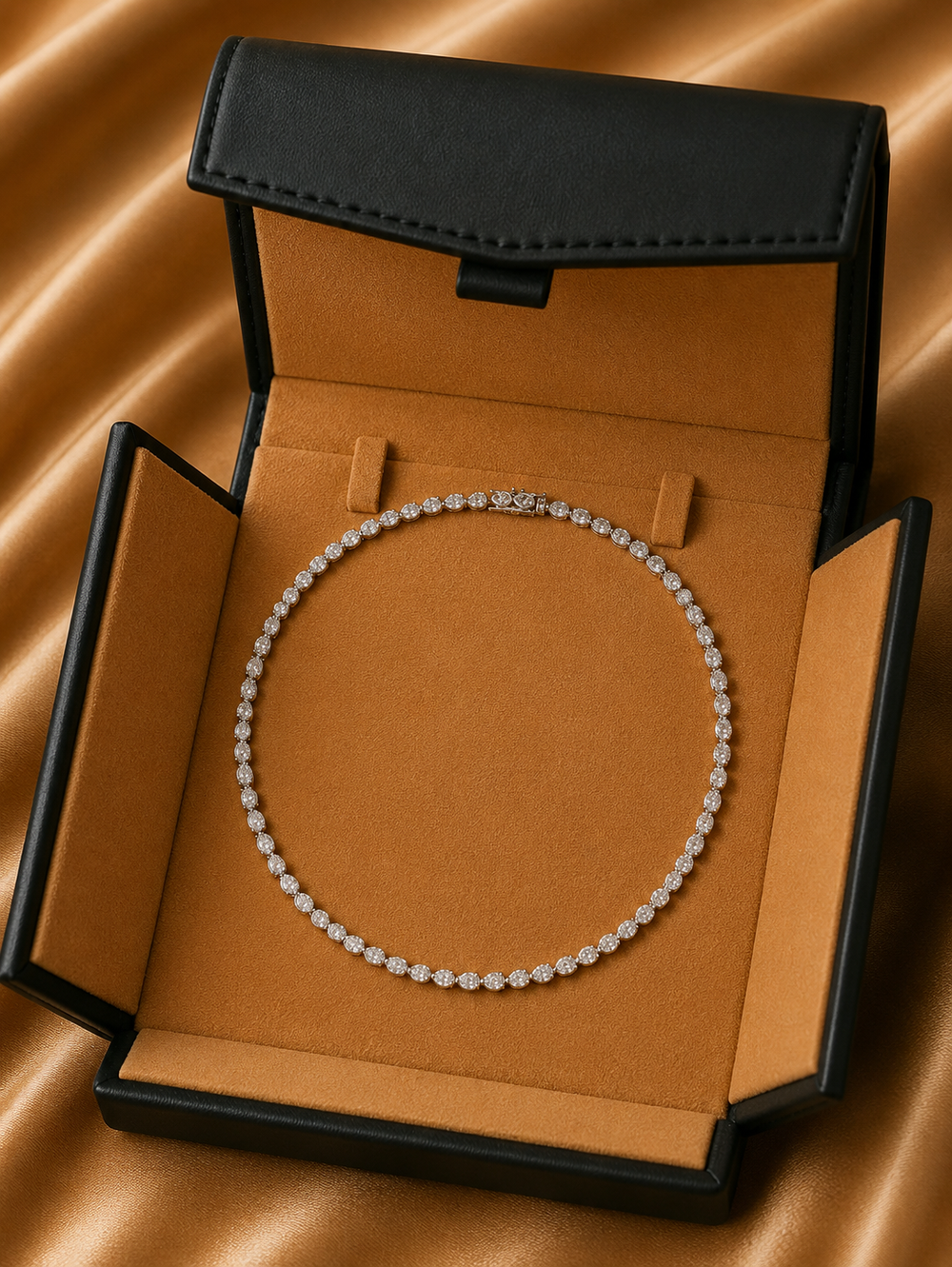 Élan Diamond Tennis Necklace in 18K Gold | Luxury Fine Jewellery