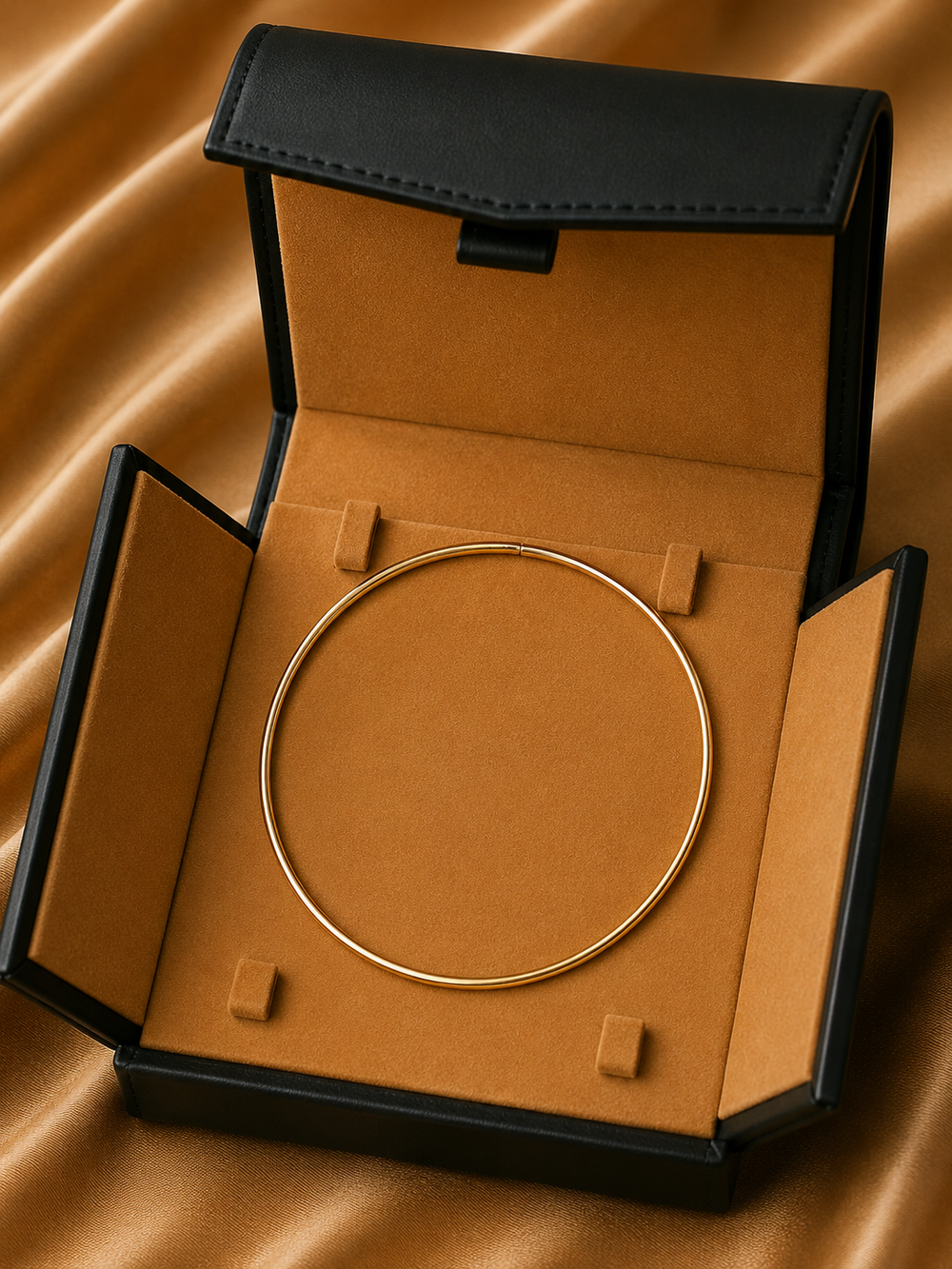 Aurielle Minimal Gold Curve Necklace in 18K Gold | Luxury Fine Jewellery