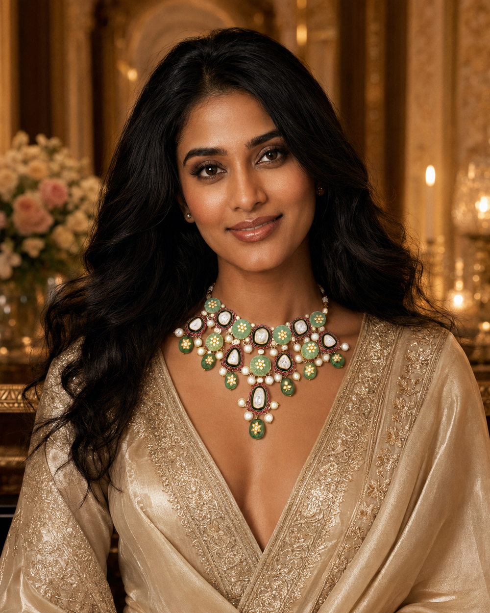 Zehra Emerald Heritage Bridal Set
